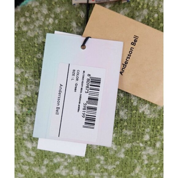 Andersson Bell Milton22 Heavy Wool Cardigan Size L Green NWT - Picture 10 of 16